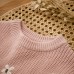 zasluk Girls' Pink Floral Knit Sweater - Adorable and Cozy Sweater with Floral Design